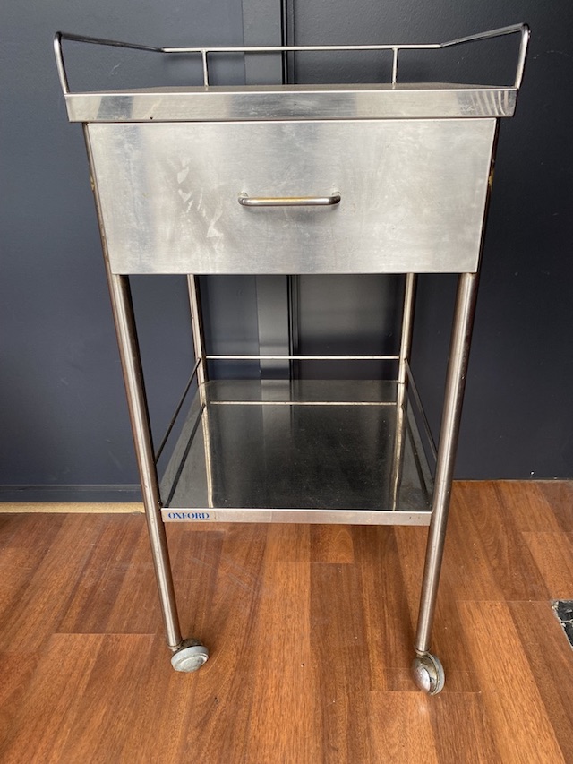 TROLLEY, Stainless Steel 2 Tier (Square) - 45 x 45 x 95cmH